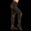 Crosfil Memento Footed Tights — Skulls, Ravens & Roses Gothic Print