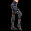 Crosfil Admirer Footed Tights — Grim Reaper Heart Hands Floral Print