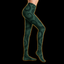 Crosfil Jade Grasp Footed Tights — Emerald Tentacle Damask Print