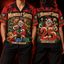 Midnight Santa Hawaiian Shirt — Vintage Horror Clown Christmas Print