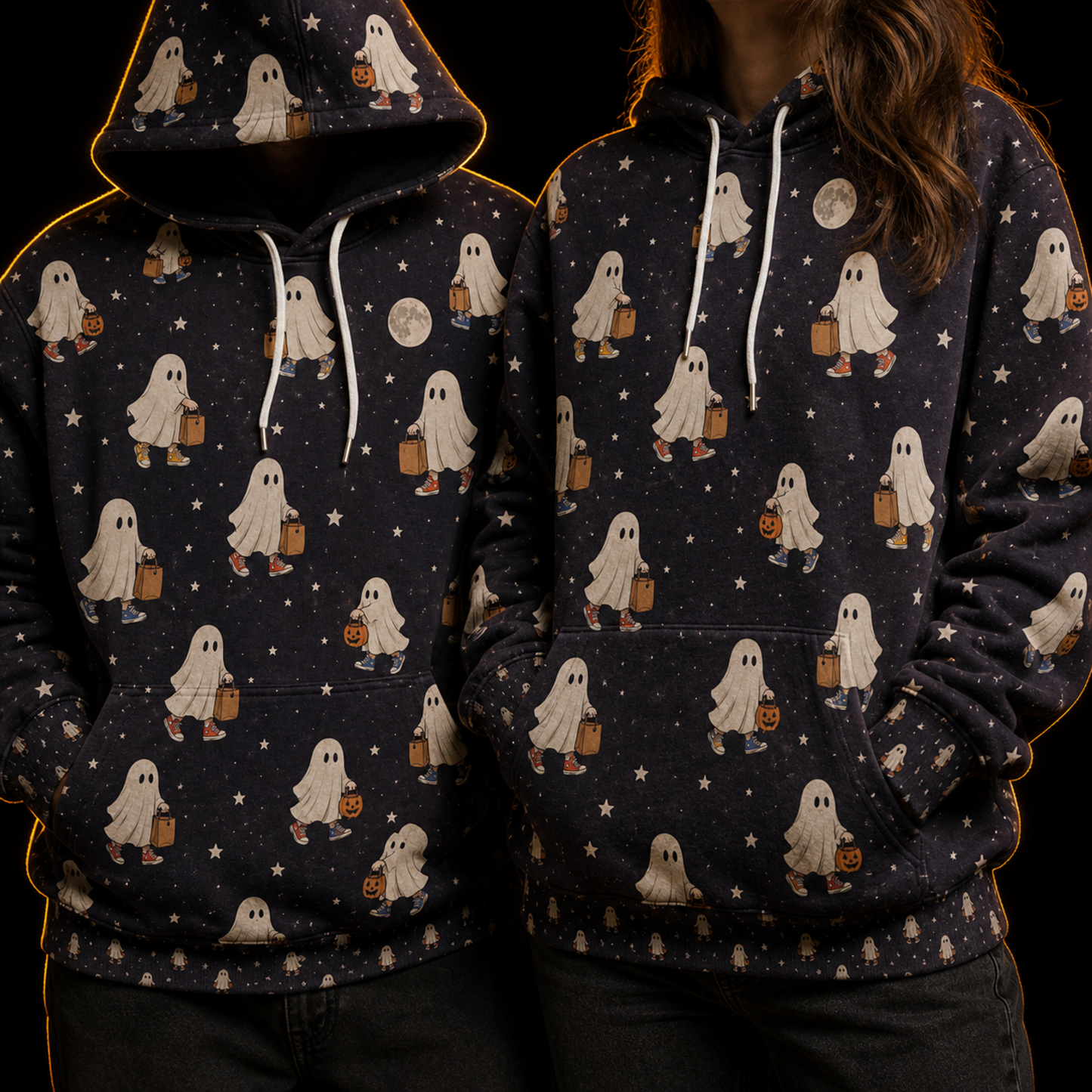 Crosfil Head Count Hoodie — Ghost Costume Halloween Print