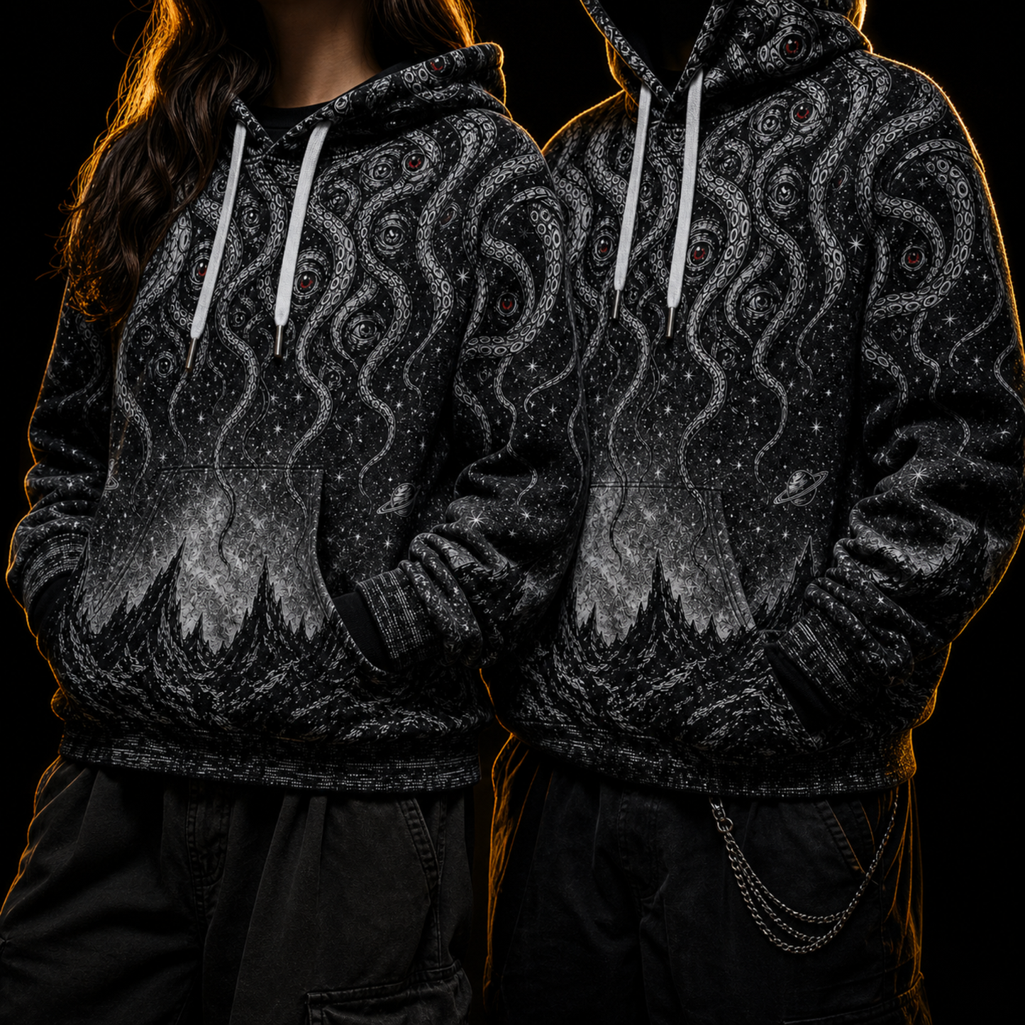 Crosfil Audience Hoodie — Eldritch Cosmic Tentacle Print
