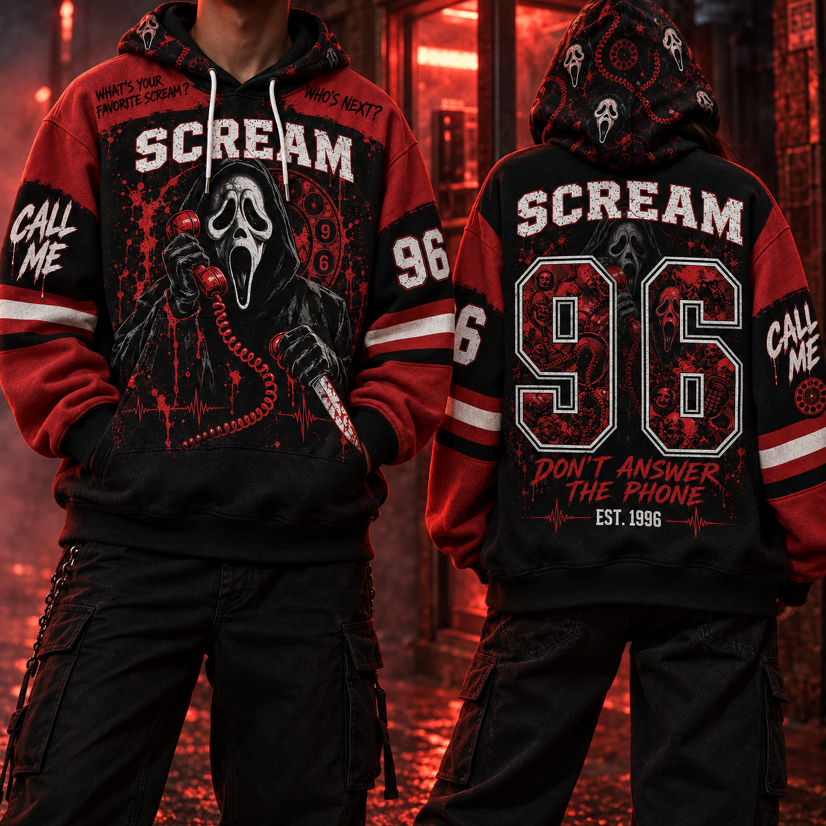 96 Unisex Hoodie — Don't Answer The Phone Print