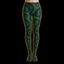 Crosfil Jade Grasp Footed Tights — Emerald Tentacle Damask Print