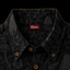 Crosfil Mothman Damask Long Sleeve Shirt — Black Gothic Floral Cryptid Print