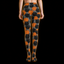 Crosfil The Patch Footed Tights — Black Cat & Pumpkin Print
