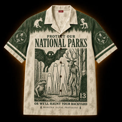 Protect Our National Parks — Cryptid Ground Team Hawaiian Shirt