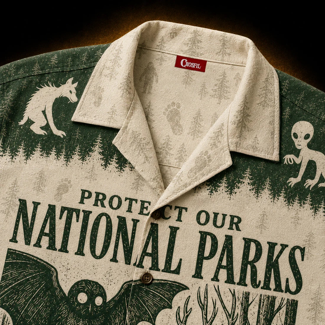 Protect Our National Parks — Cryptid Ground Team Hawaiian Shirt