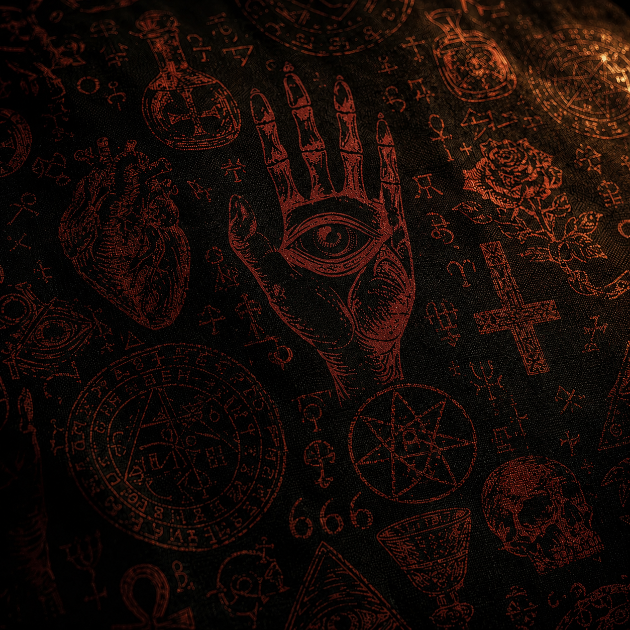Witch's Grimoire — Blood Sigil Occult Hawaiian Shirt