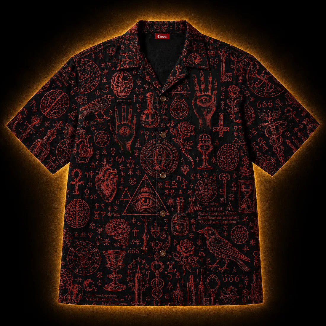 Witch's Grimoire — Blood Sigil Occult Hawaiian Shirt