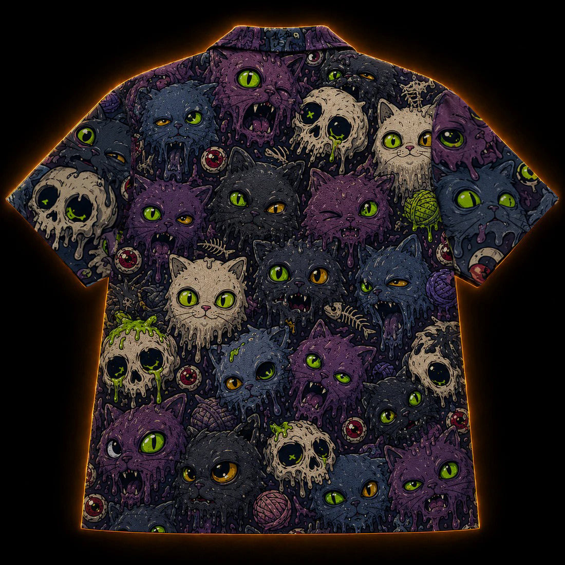 Meltdown Cats — Toxic Cartoon Cat Hawaiian Shirt