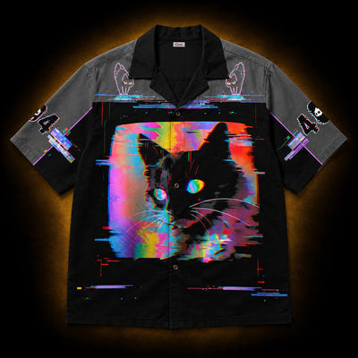 Error 404 — Glitch Cat Hawaiian Shirt | Animal Collection