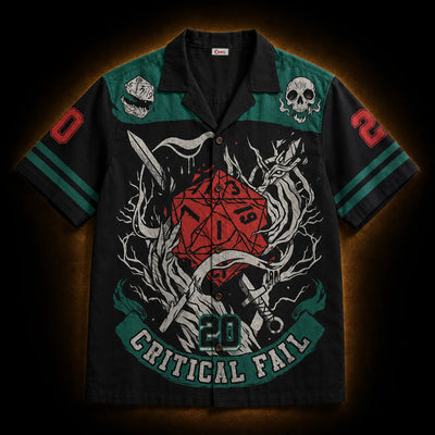 Dungeon Master 20 — Critical Fail D20 Hawaiian Shirt | Gaming Collection