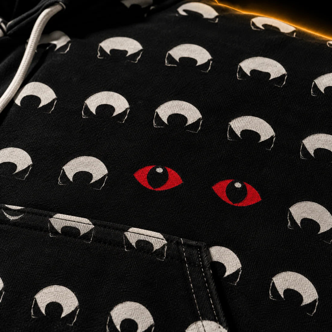 Crosfil Wide Awake Hoodie — Minimalist Eye Grid All-Over Print