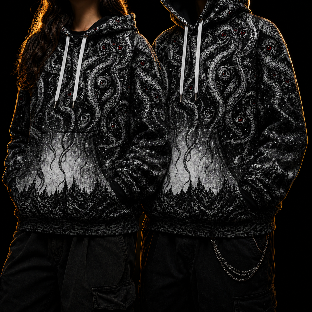 Crosfil Audience Hoodie — Eldritch Cosmic Tentacle Print