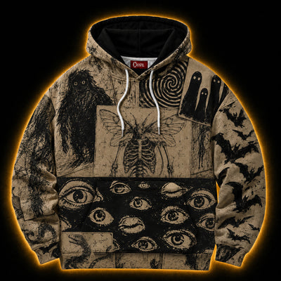 Crosfil The Archive Hoodie — Cryptid Ink Studies Dark Academia Print