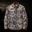 Crosfil Cryptid Toile Long Sleeve Shirt — Bigfoot & UFO Vintage Toile Print