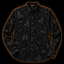 Crosfil Mothman Damask Long Sleeve Shirt — Black Gothic Floral Cryptid Print