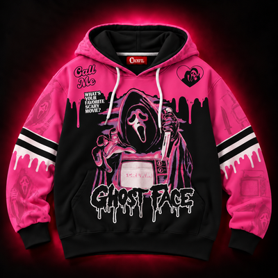 Crosfil — “CALL ME 7” Pink Hoodie All-Over Print