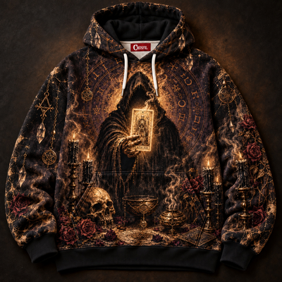 Death XIII Unisex Hoodie — Tarot Reader Occult Altar Print