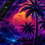 Neon Coast XIII — Synthwave Polo Shirt