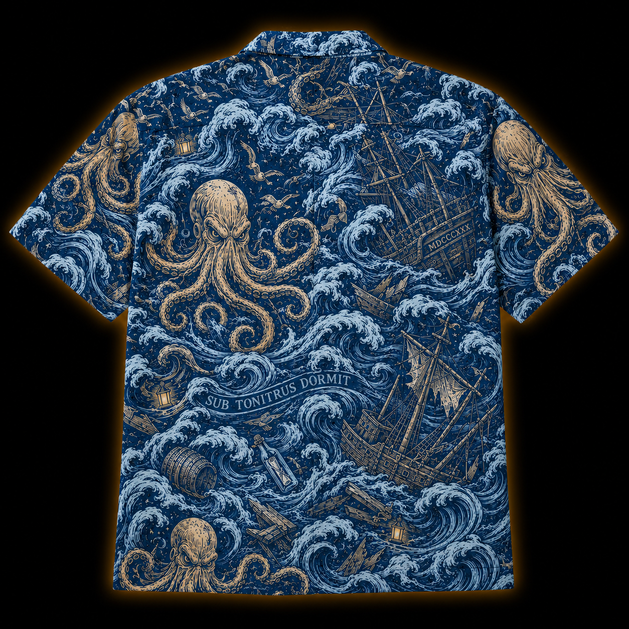 Sub Tonitru Dormit — Kraken Storm Hawaiian Shirt