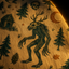 Hidden Mothman — Dark Botanical Cryptid Hawaiian Shirt
