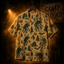 Hidden Mothman — Dark Botanical Cryptid Hawaiian Shirt