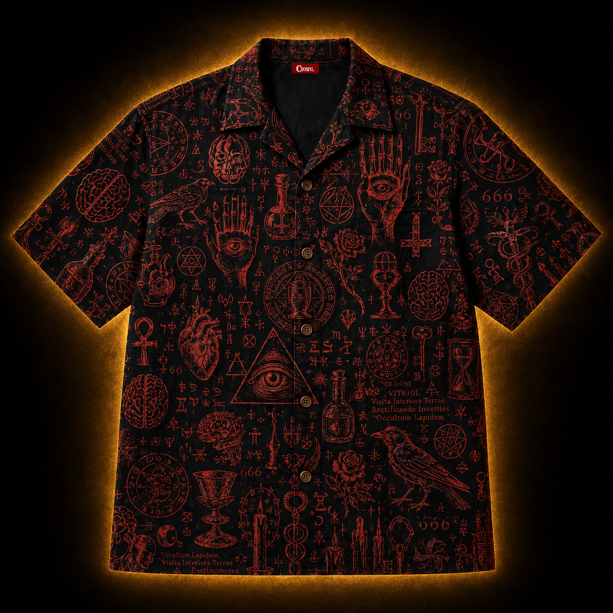 Witch's Grimoire — Blood Sigil Occult Hawaiian Shirt