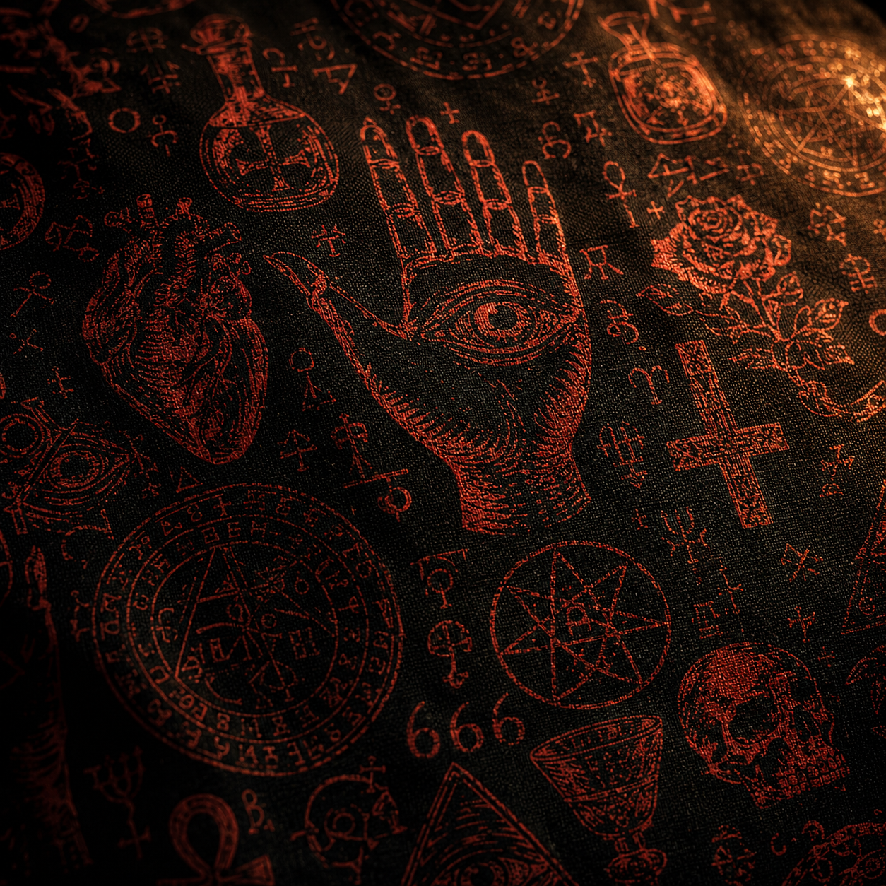 Witch's Grimoire — Blood Sigil Occult Hawaiian Shirt