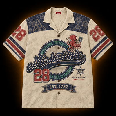 Miskatonic University — Cthulhu Varsity Hawaiian Shirt