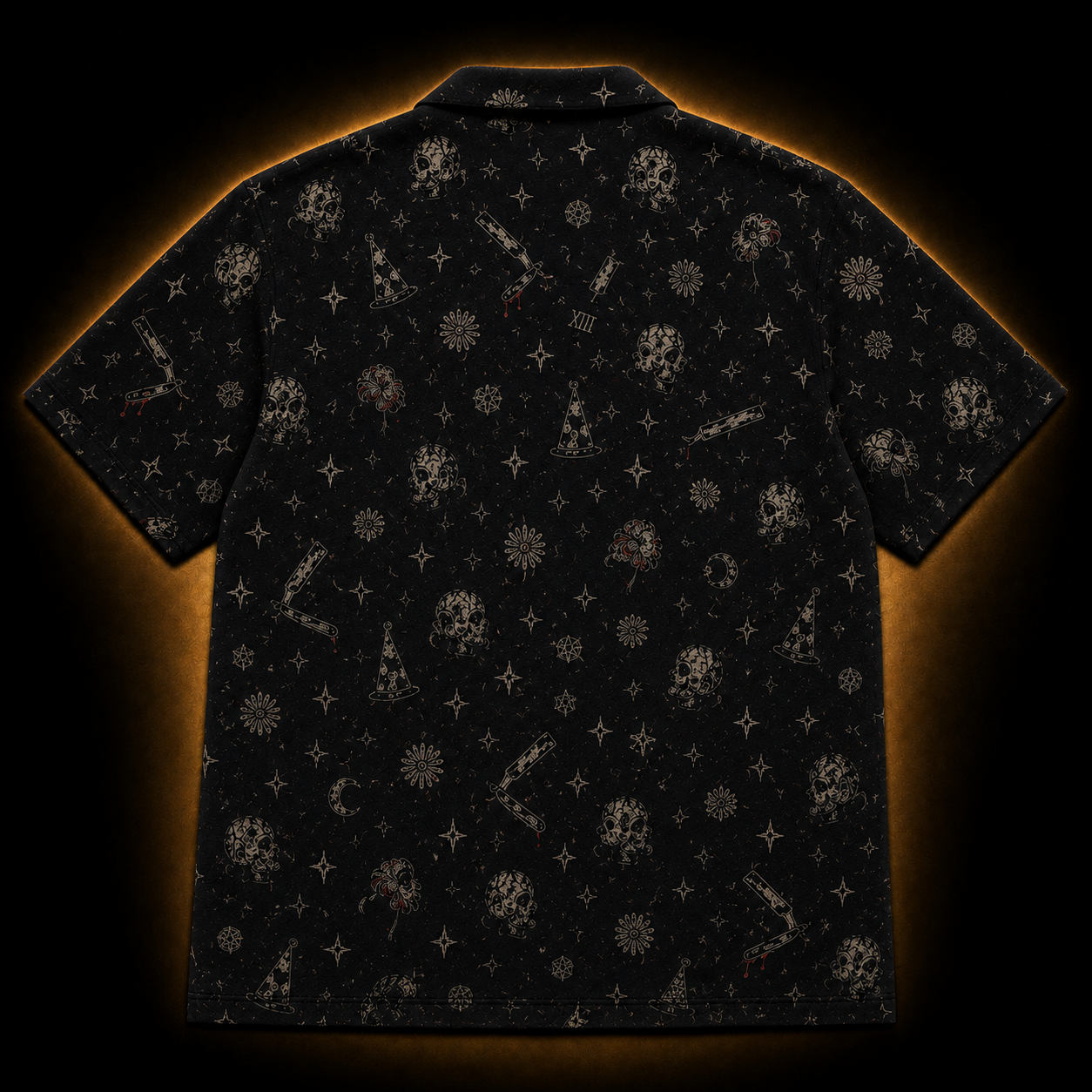 Dark Carnival XIII — Vintage Micro-Repeat Hawaiian Shirt