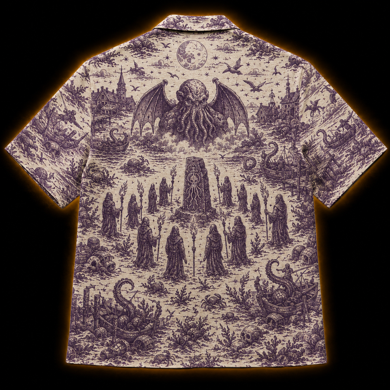 Cult of the Deep Hawaiian Shirt — Cthulhu Cult Toile