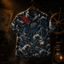Kaiju Rising Hawaiian Shirt — Cthulhu Blood Moon Wave