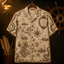 Cartographer's Warning Hawaiian Shirt — Antique Kraken Sea Chart