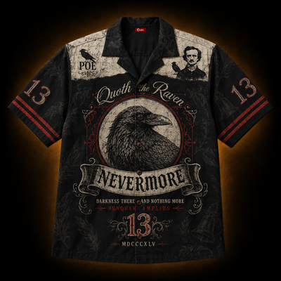 Poe Nevermore — Quoth the Raven Hawaiian Shirt