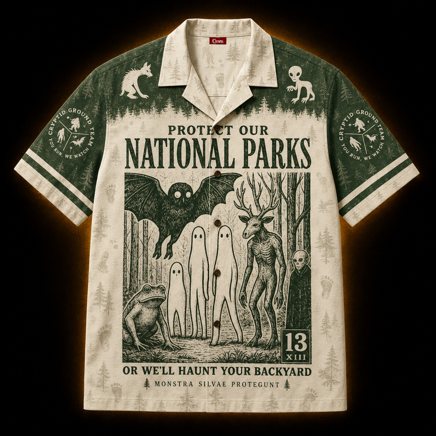 Protect Our National Parks — Cryptid Ground Team Hawaiian Shirt