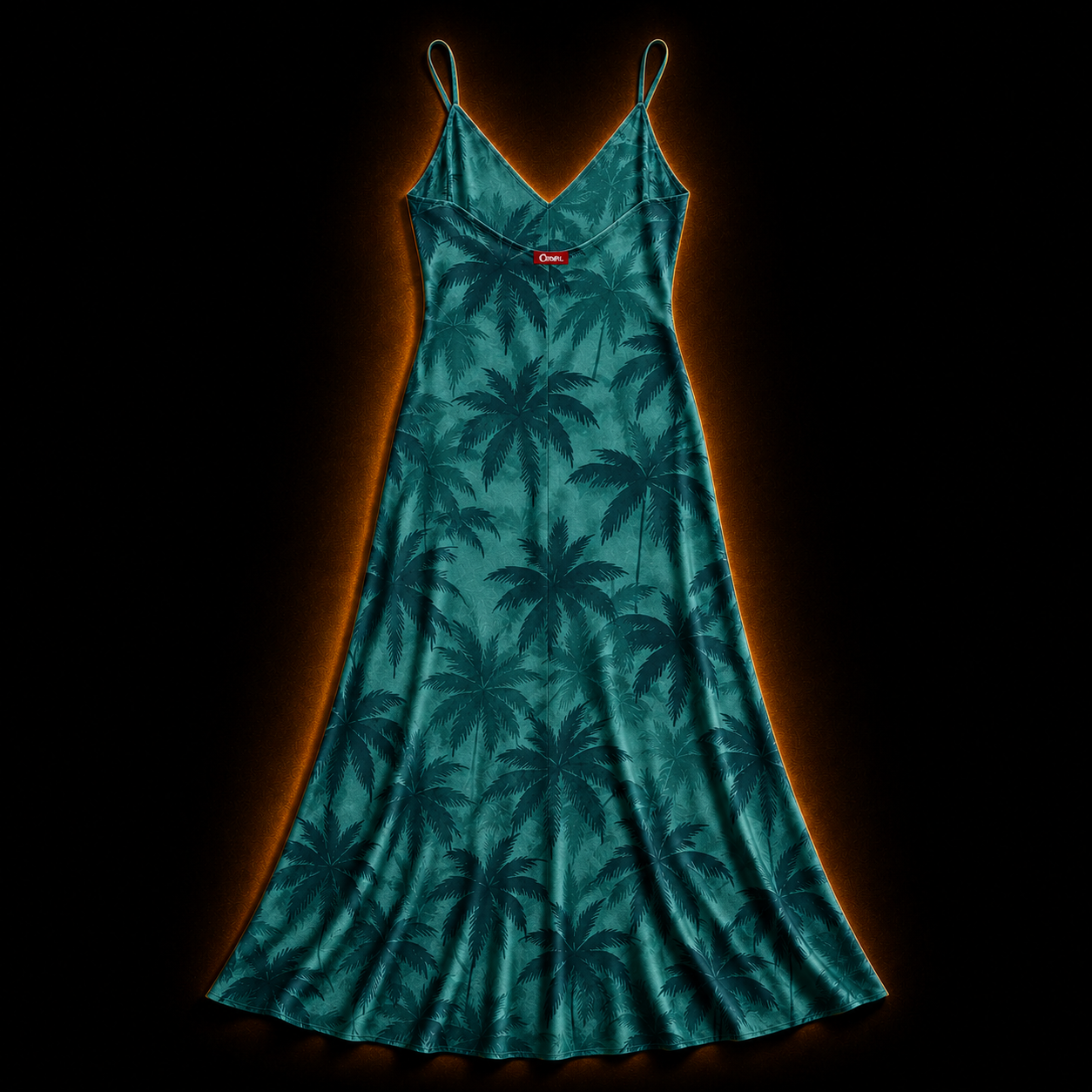 Bluff Coast — Tropical Noir Slip Dress