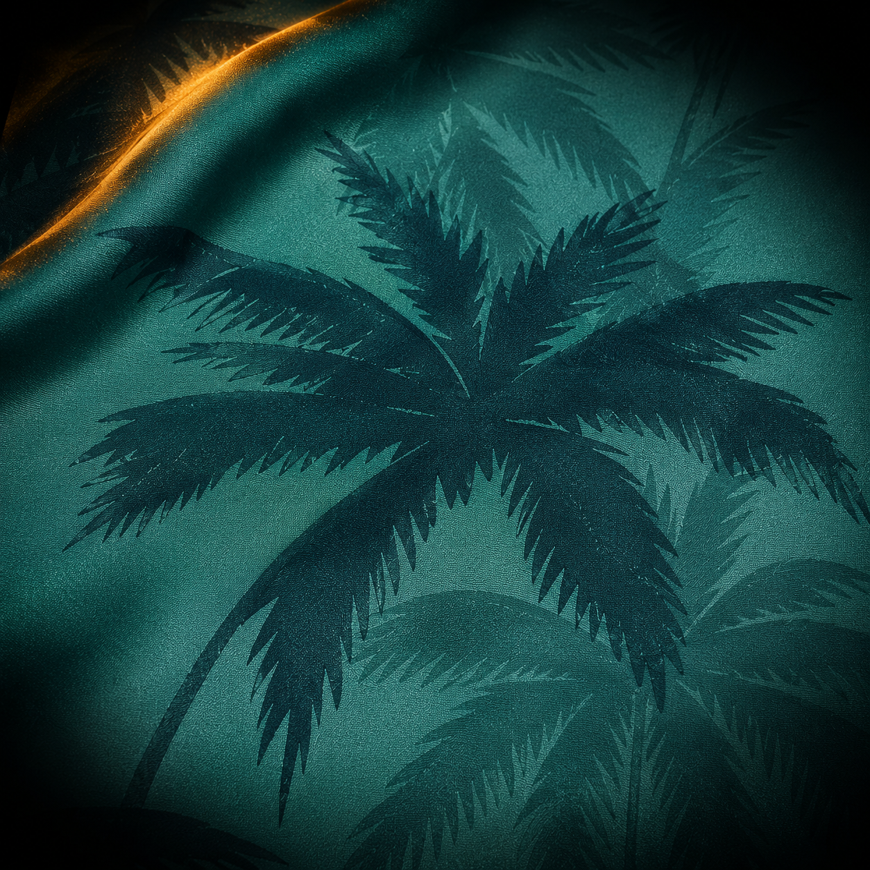 Bluff Coast — Tropical Noir Slip Dress