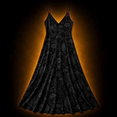 Toile de Cryptide — Witchy Botanical Slip Dress