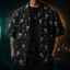 Cosmic Cryptid XIII — Alien Micro-Repeat Hawaiian Shirt