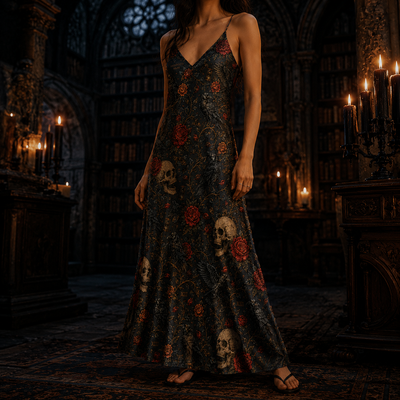 Memento Mori XIII — Victorian Gothic Slip Dress