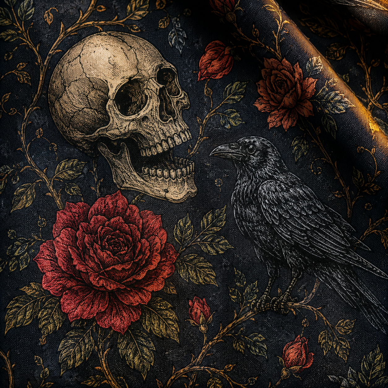 Memento Mori XIII — Victorian Gothic Slip Dress
