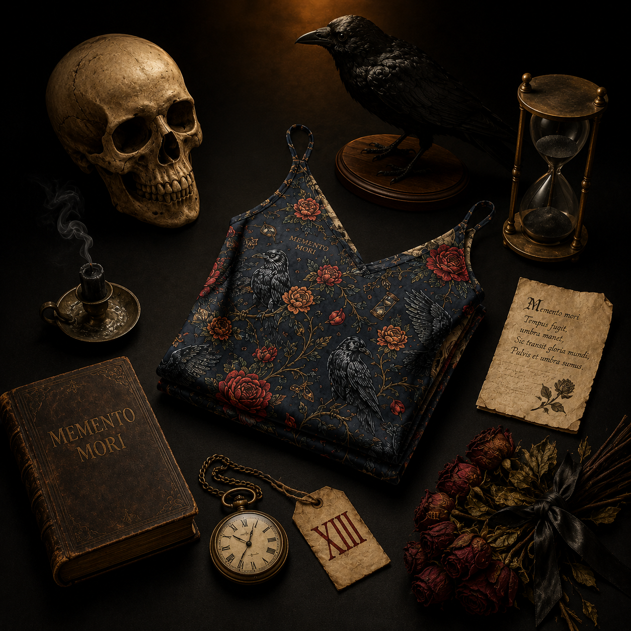Memento Mori XIII — Victorian Gothic Slip Dress