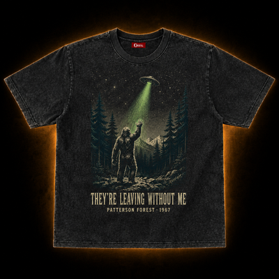 They're Leaving Without Me — Patterson Forest Cryptid Washed T-Shirt