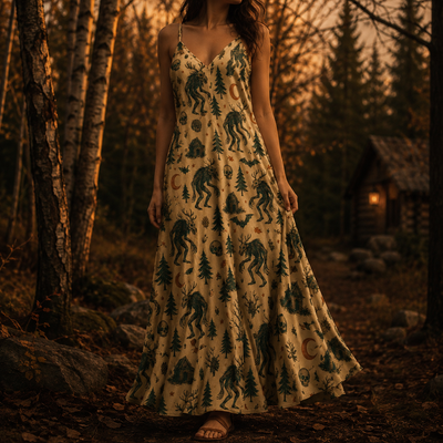 Northern Hunger — Folk Horror Slip Dress