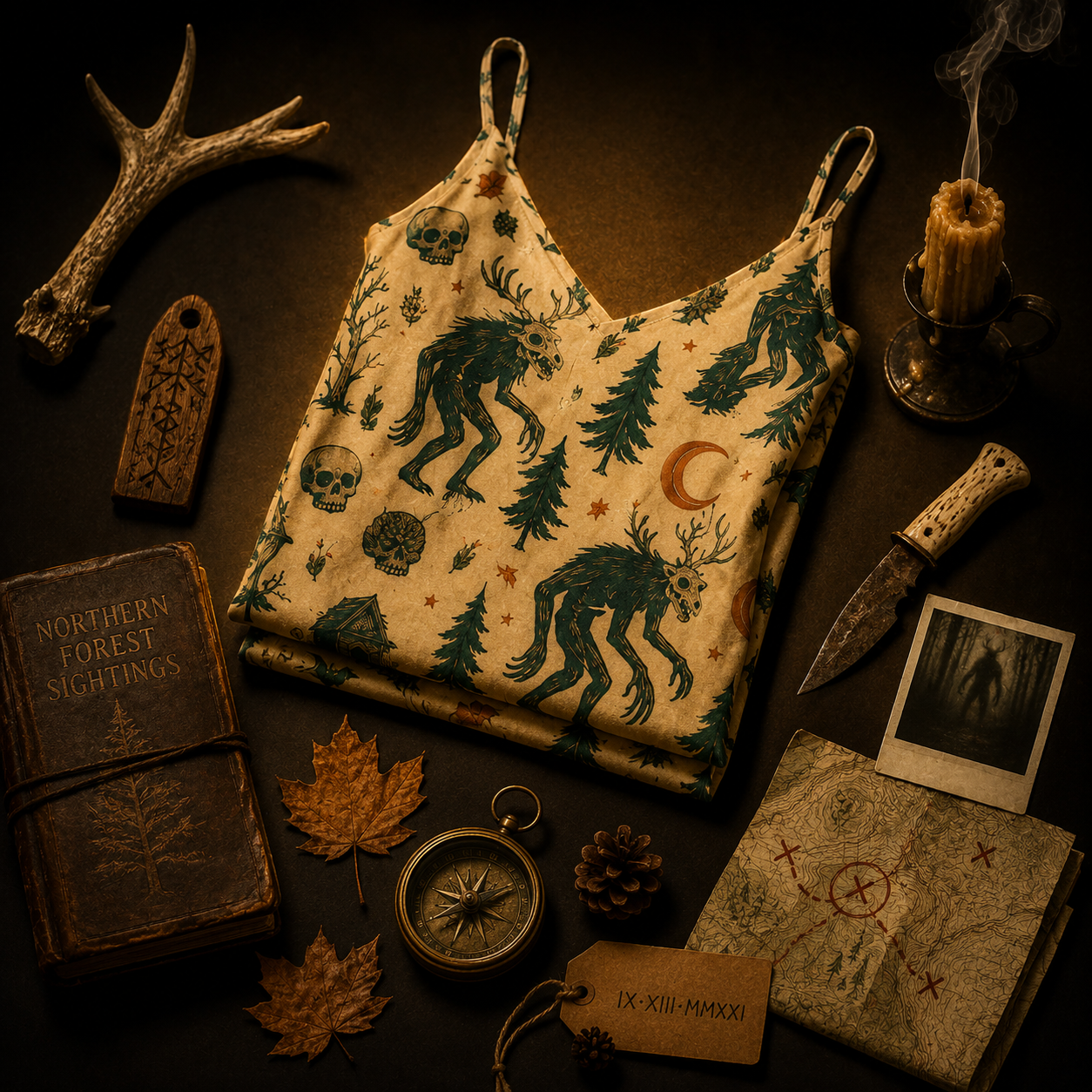 Northern Hunger — Folk Horror Slip Dress