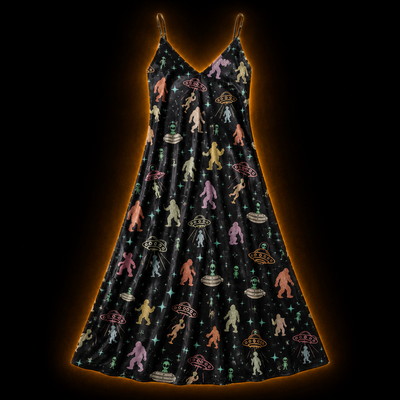 Roadtrip '67 — Cosmic Cryptid Slip Dress