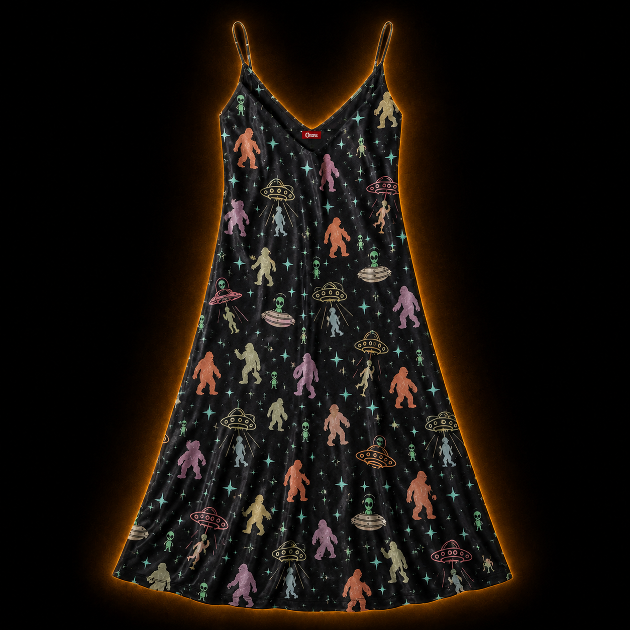 Roadtrip '67 — Cosmic Cryptid Slip Dress
