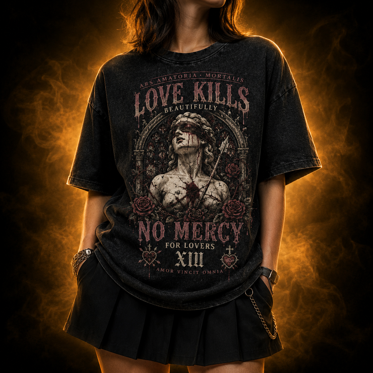 Love Kills Beautifully — No Mercy For Lovers T-Shirt